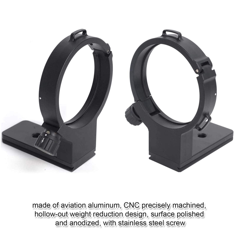 iShoot Lens Collar Support Compatible with Sony FE PZ 28-135mm f/4 G OSS SELP28135G, CNC Machined Lens Tripod Mount Ring, Bottom is ARCA Fit Quick Release Plate for ARCA-Swiss Type Tripod Ball Head