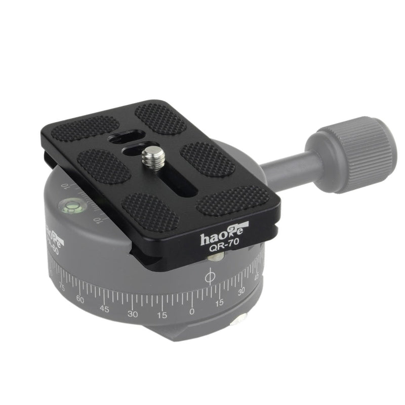 Haoge 70mm QR Quick Release Plate with D-Ring Screw Fits Arca-Swiss Standard for Tripod Ball Head Clamp Camera Lens