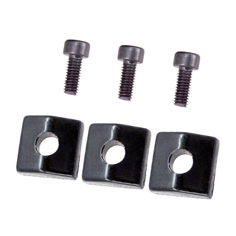 3 Pieces Locking Nut Block and Screws Guitar Cap Suitable for Tremolo Bridge Replacement Part (Black) Black