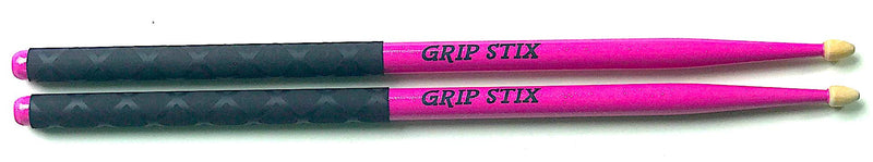 GRIP STIX 15" Long PINK SPARKLE Non-Slip Drumsticks - Ideal for Drumming, Cardio Fitness, Pound Fit, Aerobic & Workout Exercises 15-in.