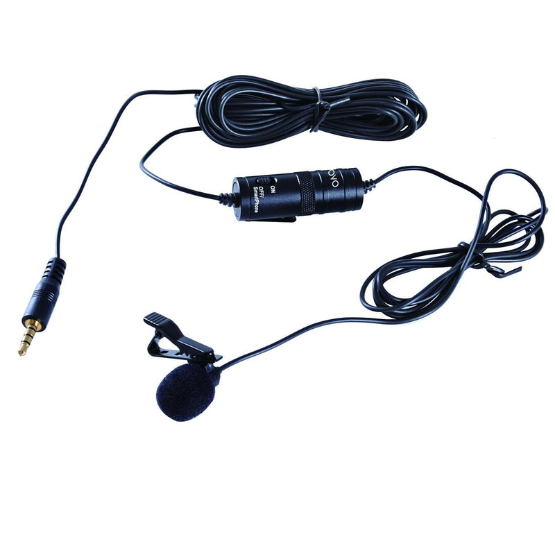 Movo Lavalier Condenser Microphone with 20' Cable for Canon 80D, 77D, 70D, 60D, 50D, 7D, 7D Mark II, 6D, 5DS, 5D, 5D Mark IV, 1D, Digital Rebel SL1, T7i, T6s, T6i, T5i, T4i & T3i DSLR Cameras