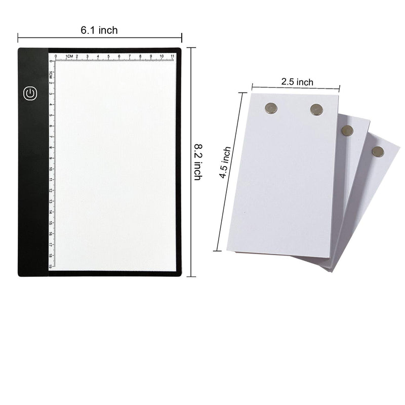 flip Book kit: 270 Sheets Animation Paper with Removable Screws & LED Light Box for Tracing and Drawing, USB Powered A5 Lightbox with Stepless dimming and Ruler