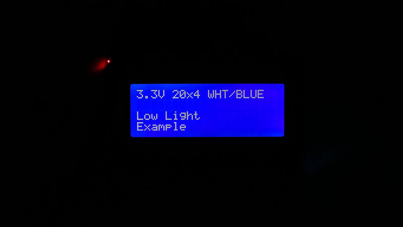 SPI I2C UART 20x4 LCD White Text, Blue Background