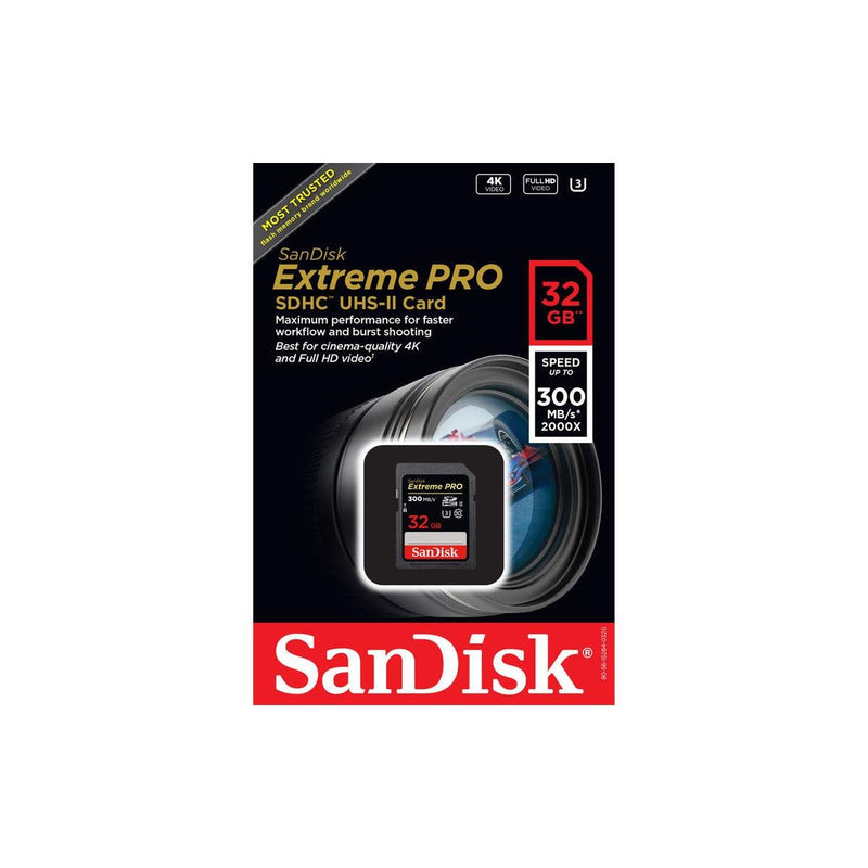 SanDisk 32GB SDHC SD Extreme Pro UHS-II Memory Card Works with Sony a7R IV (a7R4) Mirrorless Camera Class 10 (SDSDXPK-032G-ANCIN) Bundle with (1) Everything But Stromboli 3.0 SD, TF Card Reader 32GB Class 10