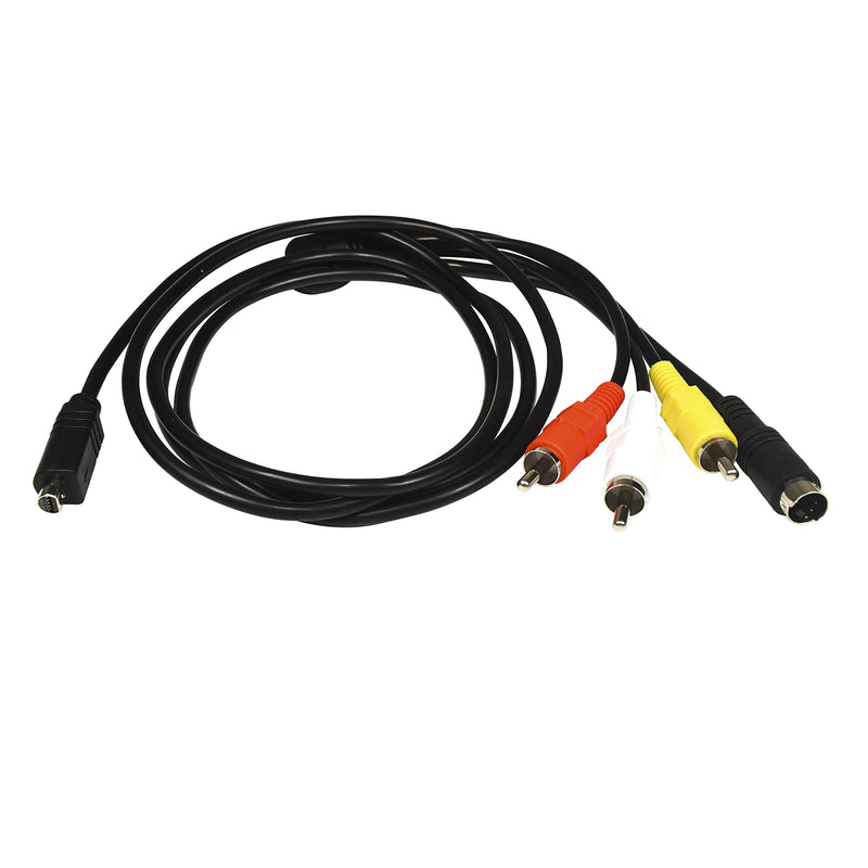 HQRP AV Audio Video Cable Cord Compatible with Sony Handycam VMC-15FS DCR-HC28 DCR-HC38 DCR-HC48 DCR-HC52 HDR-CX7 HDR-FX7 HDR-HC5 HDR-HC7 DCR-HC62 DCR-HC96 DCR-SR200 DCR-SR200C Camcorder