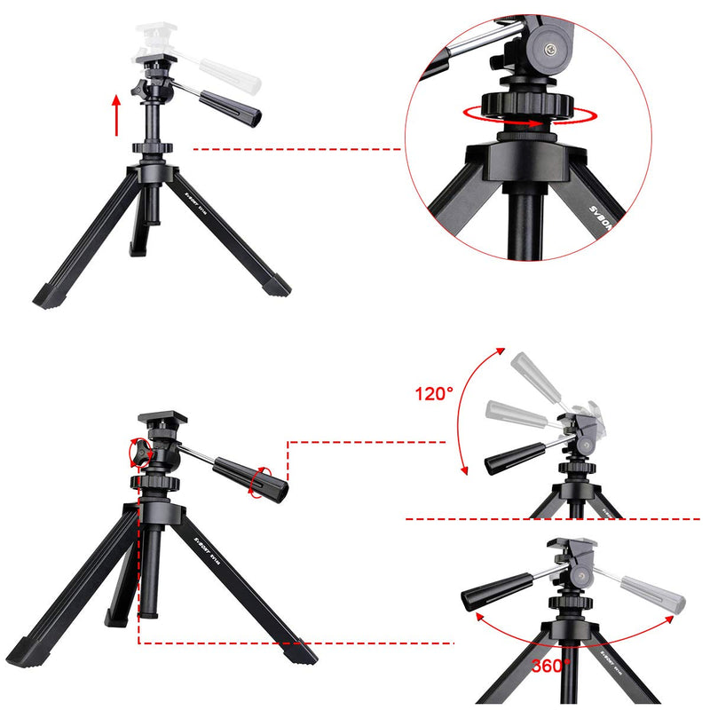 SVBONY SV146 Tabletop Tripod Spotting Scope Tripod Adjustable Portable Tripod for Spotting Scope Binoculars Monoculars DSLR Cameras