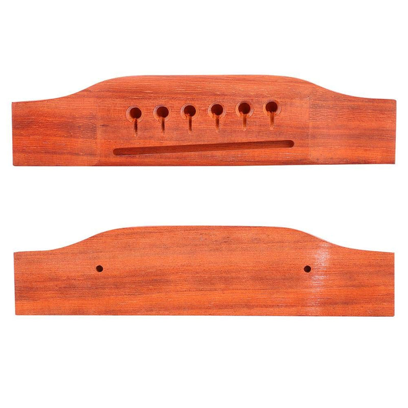 Dilwe 6 Strings Guitar Bridge, Rosewood Bridge Saddle for 6-String Acoustic Folk Guitar Accessory Parts