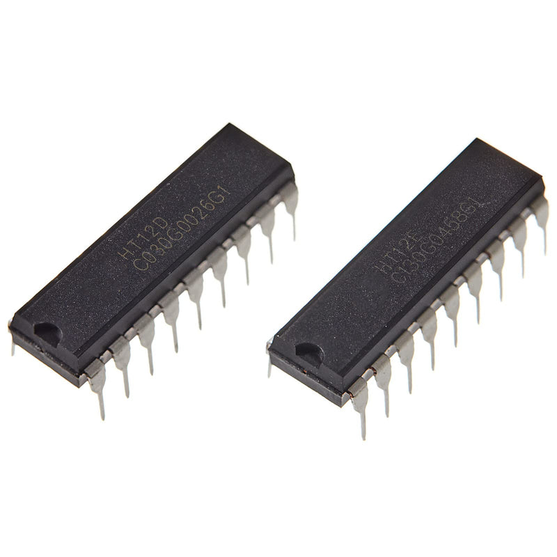 Bridgold 10pcs(5pcs HT12D+5pcs HT12E) in-line Infrared transmitting and Receiving Encoder ±2.4V to 12V,DIP-18.