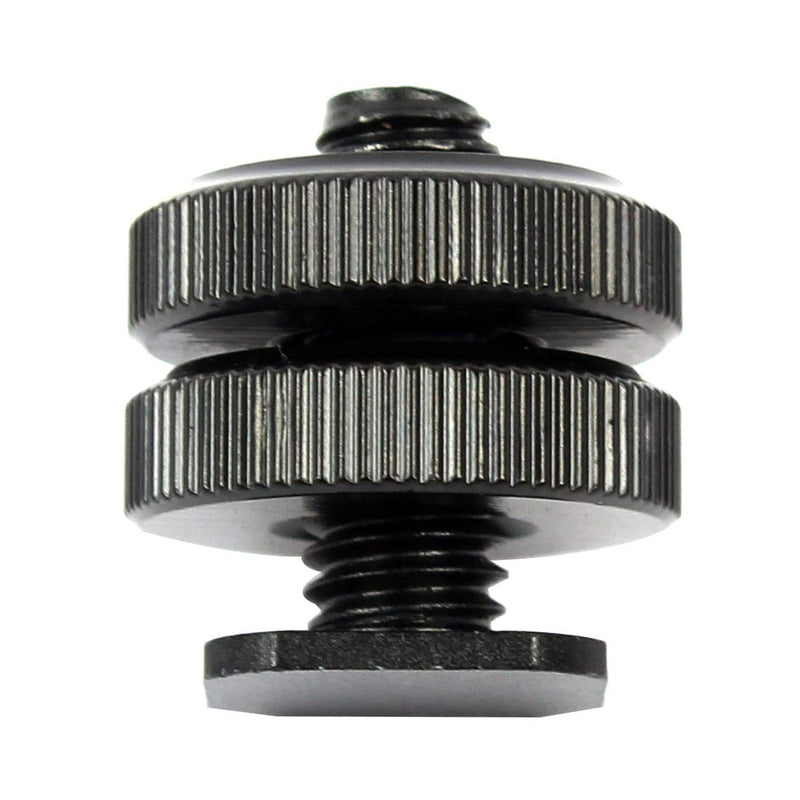 FEICHAO 2Pcs Professional 3/8 1/4 Hot Shoe Adapter Tripod Mount Screw to Flash for DSLR Camera (1/4 Shoe) 1/4 Shoe