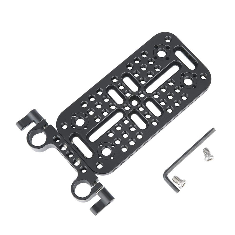 NICEYRIG Cheese Mounting Plate with 15mm Rod Clamp, Camera Top Plate for DSLR Rig System Battery Converter Box