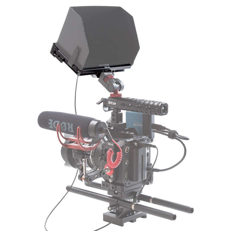 Nitze Monitor Cage for SmallHD Focus 5” Monitor with Built-in NATO Rail and Screw Sleeve Protection - TP-Focus