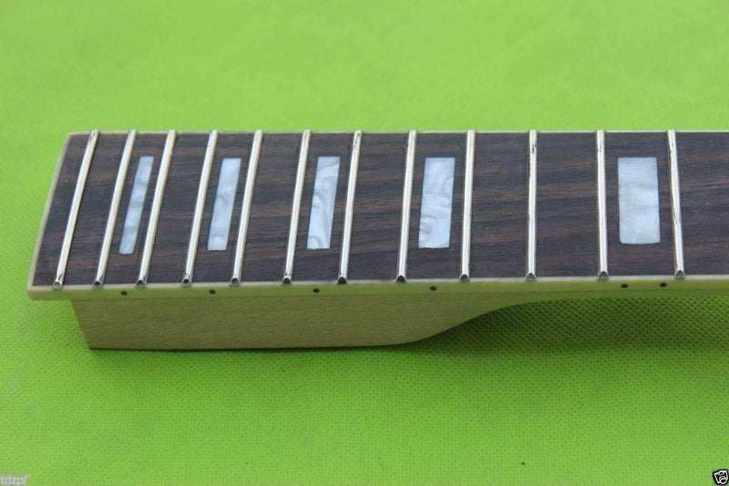 Yinfente Guitar Neck 22 fret 24.75 inch Electric Guitar Rosewood Guitar Fretboard Binding Headstock Block Inlay bolt on