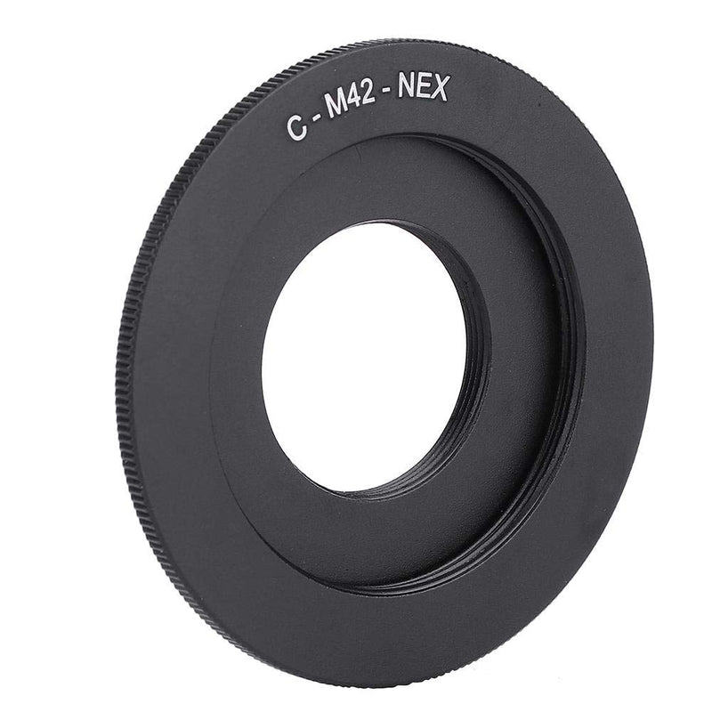 Mugast Adapter Ring, M42-C-NEX Black Lens Adapter Aluminium Alloy Camera Adapter Ring for C Mount Camera Lens/M42 Screw Mount Lens