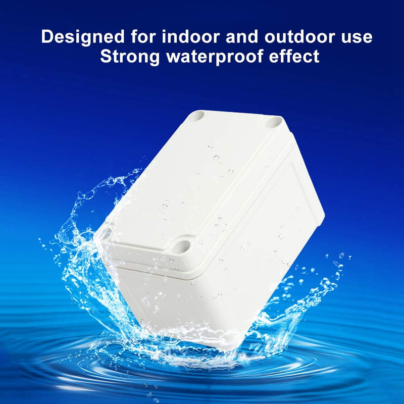 Junction Box IP66 Waterproof Dustproof Thermoplastic ABS Junction Box Wire Connection Electrical Project Outdoor Enclosure(98 x 66 x 48mm)
