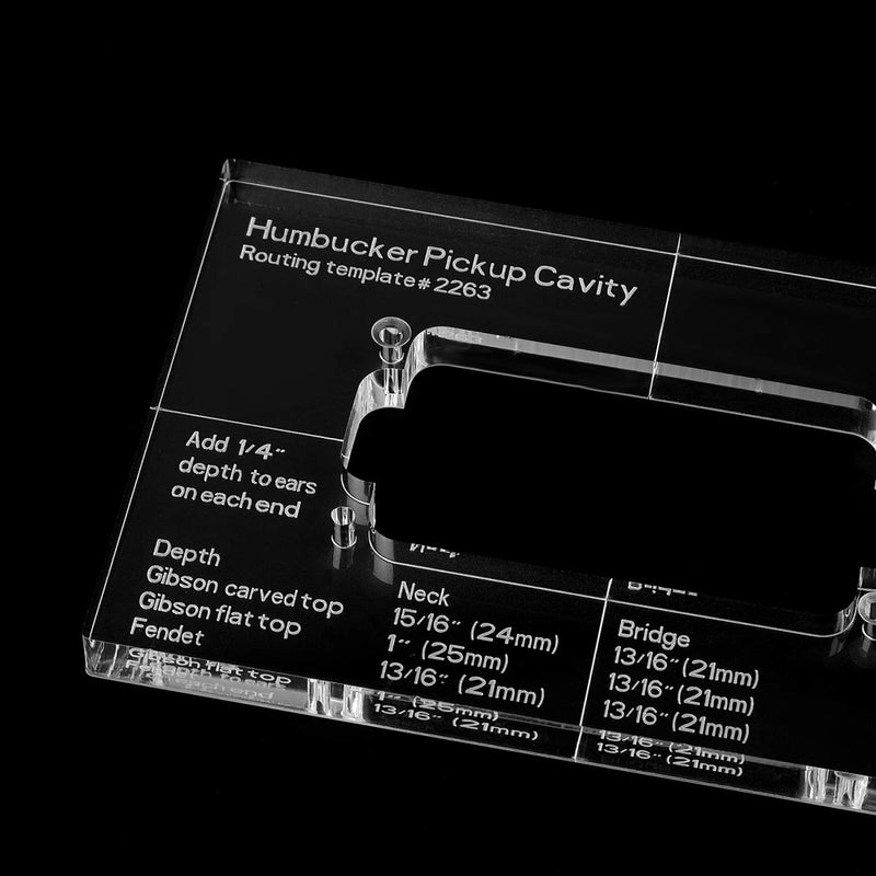 Musiclily Pro CNC Accurate Acrylic Humbucker Pickup Routing Templates Set for Electric Guitar Body and Pickguard