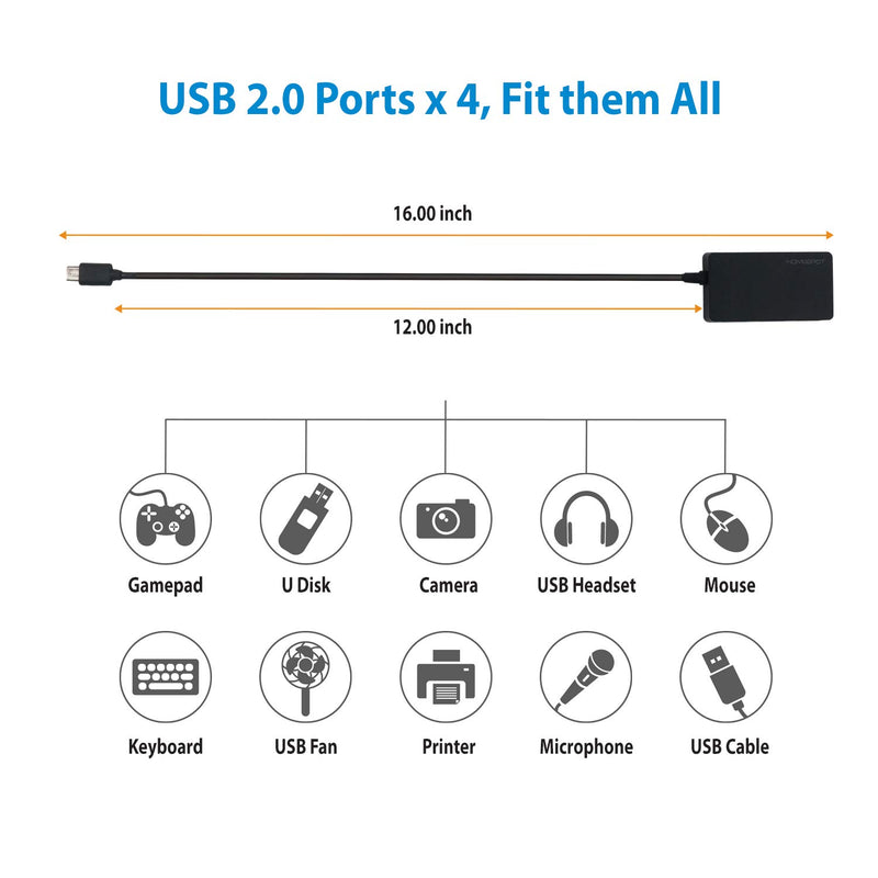 HomeSpot Type C Adapter Hub with 4 USB 2.0 Ports USB-C Hub