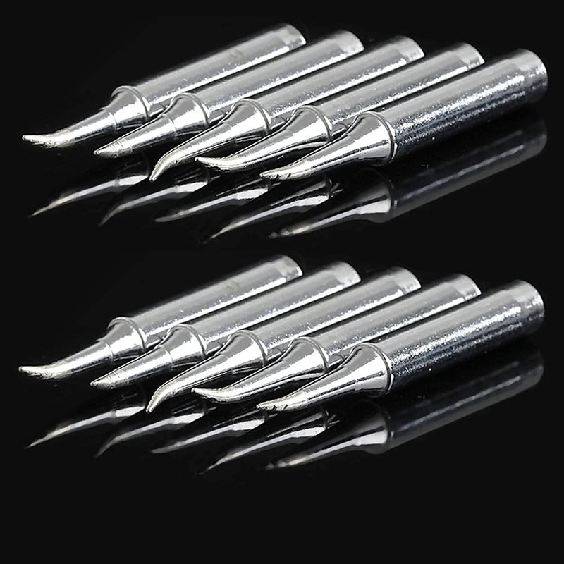Saipe 10pcs Soldering Iron Tips, 900M-T Solder Welding Replacement Tip Kit for Hakko, Radio Shack, TENMA, ATTEN, Quick, Aoyue, Yihua Soldering Station (900M-T-IS) 900M-T-IS