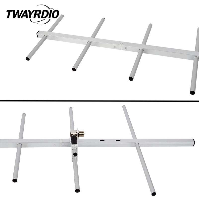 TWAYRDIO UHF Yagi Antenna SL16 Female Connector 400-470MHz 100W High Gain 11dBi Aluminum Alloy Radio Antenna for Ham Radio Mobile Transceivers Repeaters TW-YG07