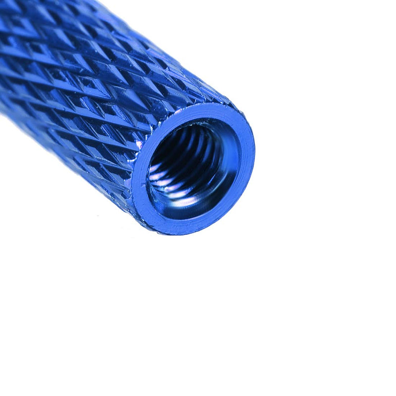 uxcell M3x10mm Aluminum Standoff with Mesh Texture Column Spacer for RC Airplane FPV Quadcopter CNC Royal Blue 6pcs