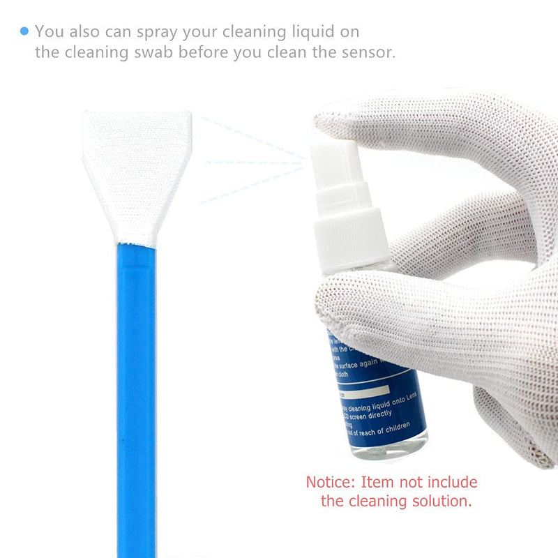 SANHOOII Dry APS-C Sensor Cleaning Swabs (CCD/CMOS), 20pcs 16mm DSLR or SLR Digital Camera Cleaning kit (No senrsor Cleaning Solution)