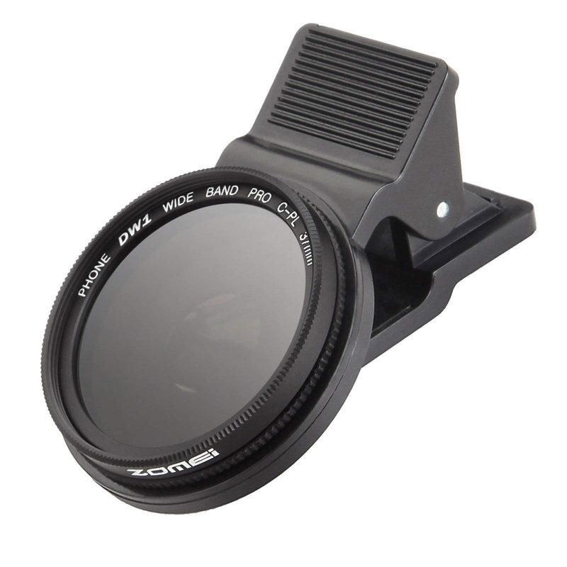 Zomei 37mm Professional Cell Phone Camera CPL Lens Filter with Clip for Galaxy S8 Android Smartphone 37mm CPL Filter with Clip