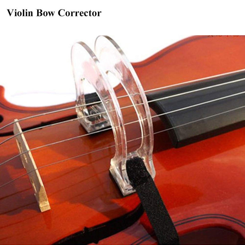 [AUSTRALIA] - Alomejor Violin Bow Corrector Violin Bow Collimator Guilding Tool with Adjustable Strap for Beginner Training Practice 1/8-1/4 