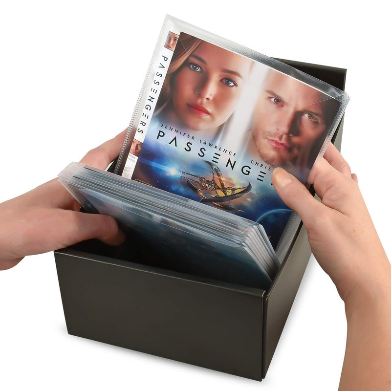[AUSTRALIA] - Tarifold Storage Box for DVD Storage, CD Storage, Blu-ray Storage and Xbox Video Games, Black (10290) 