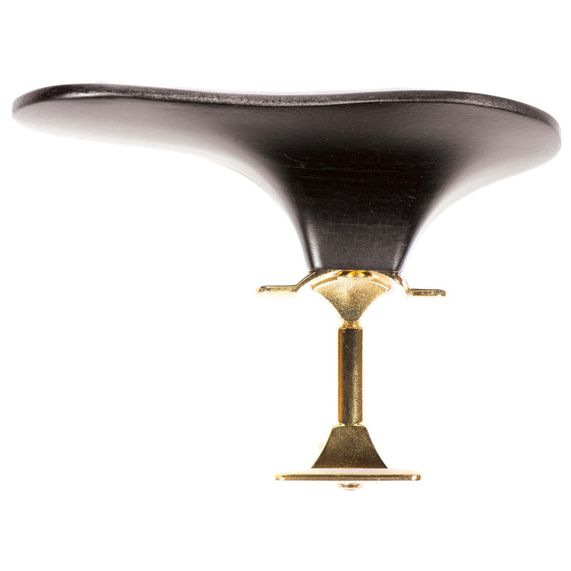 SAS Ebony Chinrest for 3/4-4/4 Violin or Viola with 35mm Plate Height and Goldplated Bracket