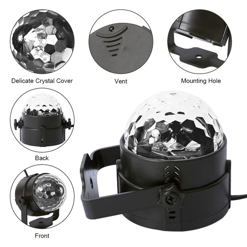 [AUSTRALIA] - LUNSY Sound Activated Party Lights with Remote Control Dj Lighting RGB Disco Ball Light, Strobe Lamp 7 Modes Stage Par Light for Home Room Dance Parties Bar Xmas Wedding Show Club - 2PACK 