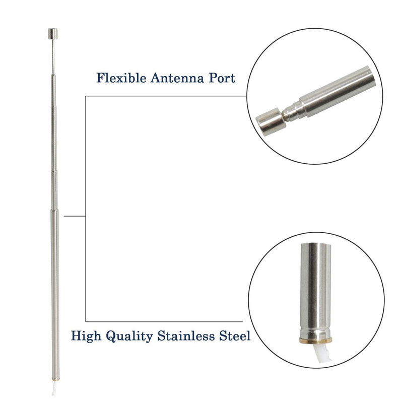 Anina Power Antenna Mast FYE014012 Compatible with 1998-2004 Nissan Patrol GU Y61 Radio Signal Reception Chrome Style 1