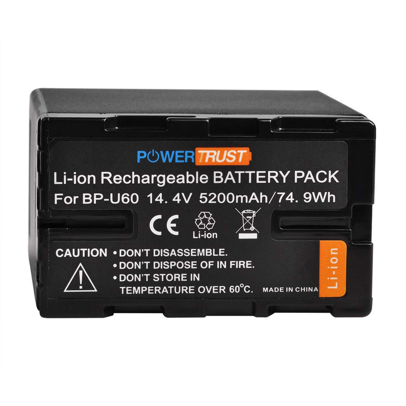 PowerTrust Battery for Sony BP-U60 BPU60 BP-U90 BP-U30 PMW-100, PMW-150, PMW-160, PMW-200, PMW-300, PMW-EX1, PMW-EX1R, PMW-EX3, PMW-EX160, PMW-EX260, PMW-EX280, PMW-F3, PXW-FS5, PXW-FS7