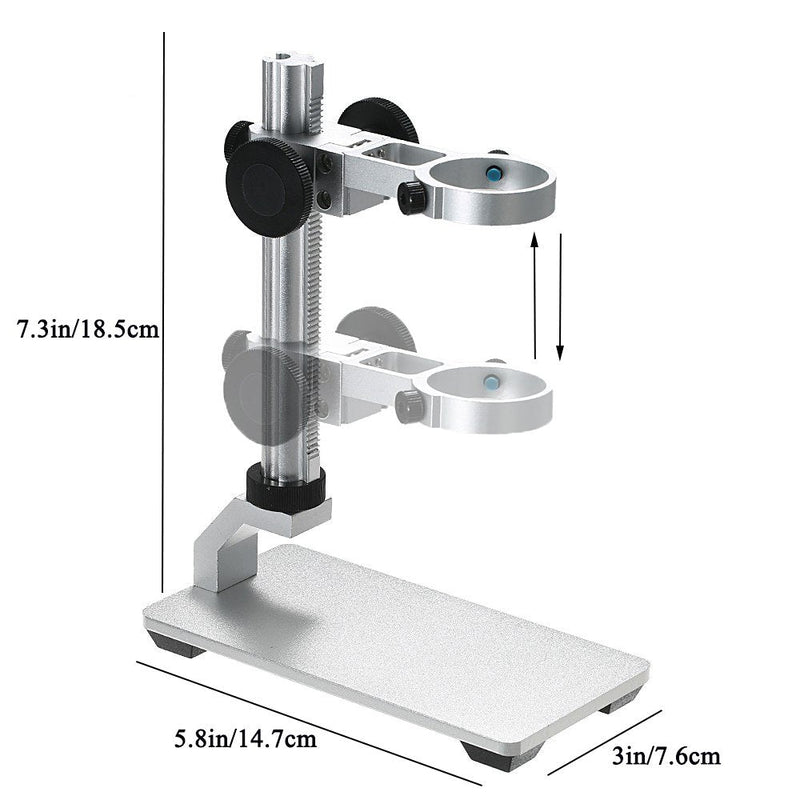 Jiusion Aluminium Alloy Universal Adjustable Professional Base Stand Holder Desktop Support Bracket with Portable Carrying Case for USB Digital Microscope Endoscope Magnifier Camera