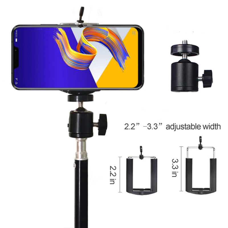 Projector Tripod Stand Height Adjustable 18-39 Inches,Adjustable Tripod Mount Floor Stand, with 360°Swivel Ball Head for Mini Smartphone,Projector,Camera, Webcam 17.5-38in