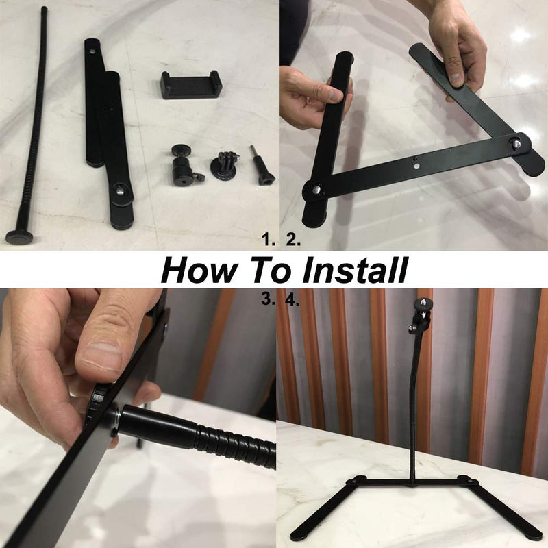 Photo Copy Pico Projector Stand Adjustable Teaching Online Stand Flexible Pipe Mount for Live Streaming Online Video Baking Crafting Demo and Draw Recording