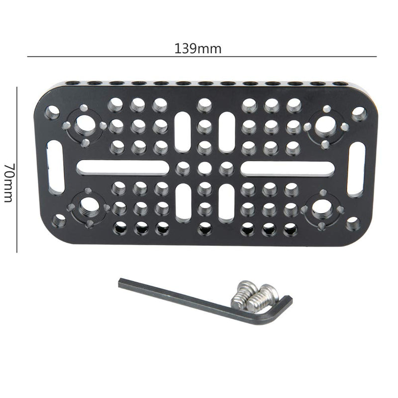 NICEYRIG Camera Cheese Mounting Plate, Universal Top Plate Applicable for URSA Mini 4K, Gimbal Stabilizer, Shoulder Rig System - 031