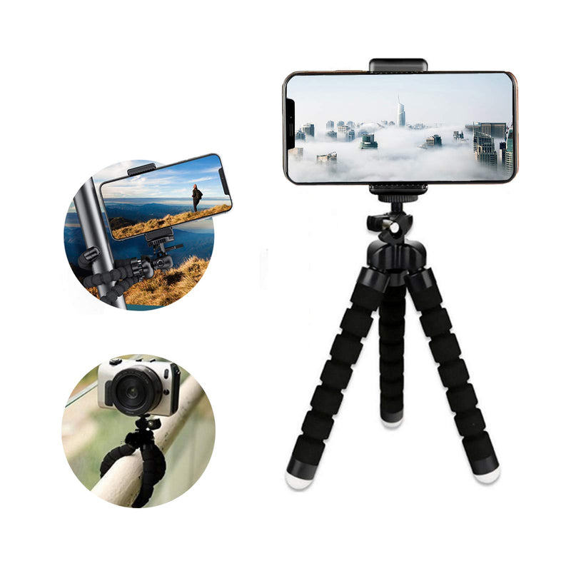 Phone Tripod,Portable and Adjustable Camera Stand Holder with Wireless Remote and Universal Clip,for Selfies/Vlogging/Streaming/Photography Compatible with Smartphone,Sports Camera