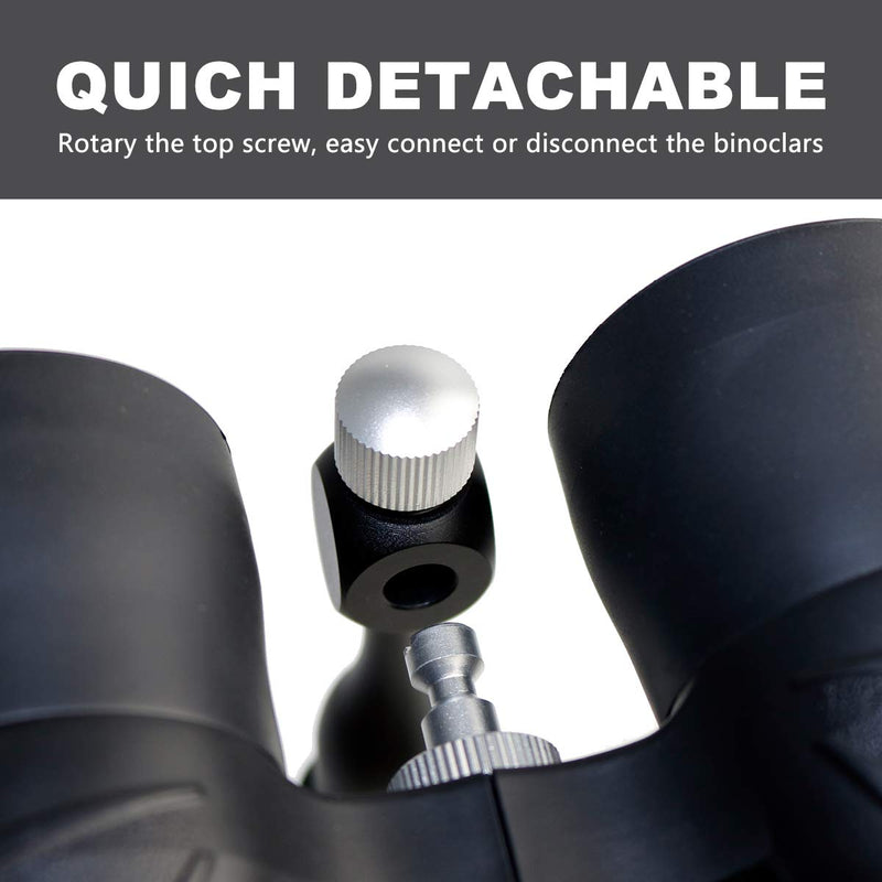 Staoptics Binocular Tripod Adapter Quick Release 1/4-20Inch Threading Detachable Universal Mount for 8x32 8x36 8x40 8x42 10x50 12x60 15x60 15x70 20x80 25x70 Binoculars etc Model Connection Screws X1
