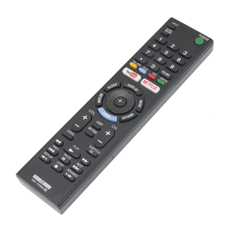 New RMT-TX300U IR Replace Remote Control fit for Sony Bravia TV KD-43X7007E KD-43X700E KD-43X720E KD-49X7007E KD-49X700E KD-49X720E KD-50X690E KD-55X7007E w You Tube YouTube Netflix Shortcut App Key