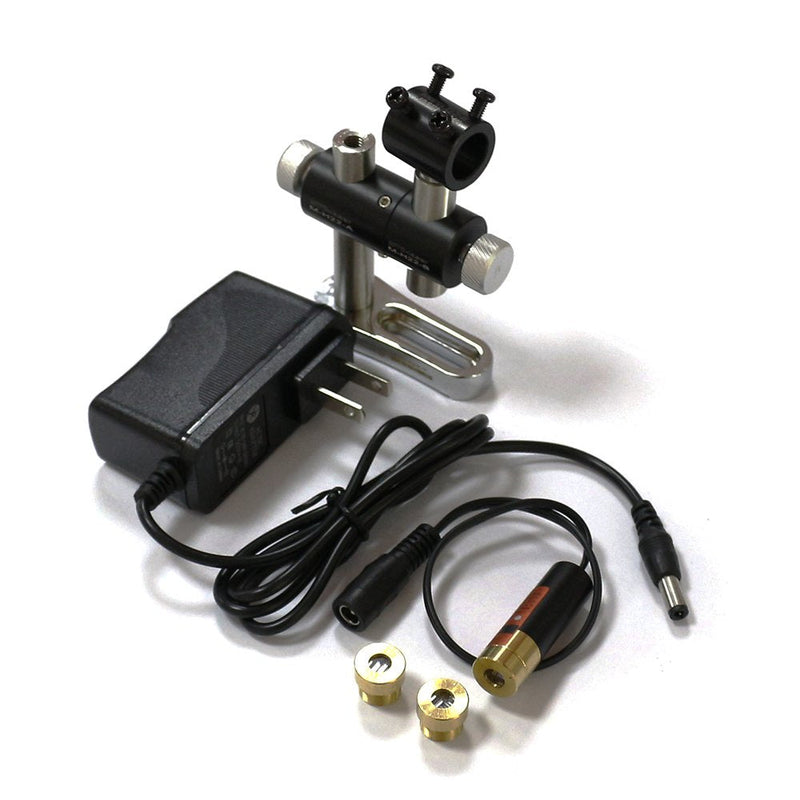 650nm 660nm Adjusted Red Laser Line Dot Cross Laser Diode Module 3V-5.5V 100mW Laser Dot/Line/Cross Module Focusable 13mmx42mm with US Power Adapter and Heatsink