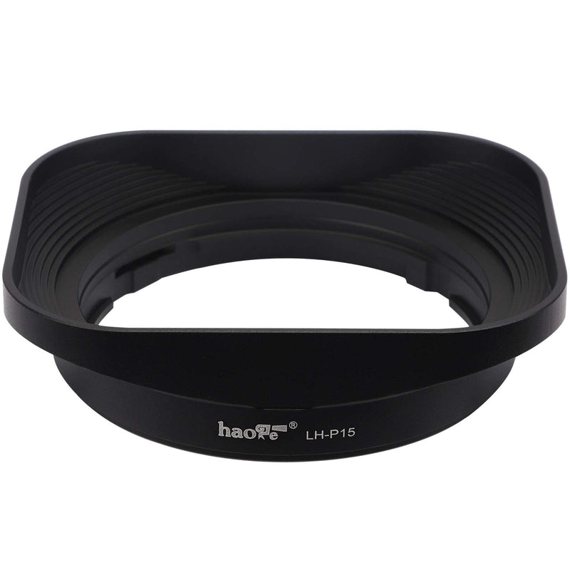 Haoge LH-P15 Square Metal Lens Hood for Panasonic Leica DG SUMMILUX 15mm f/1.7 ASPH Lens 15MM F1.7