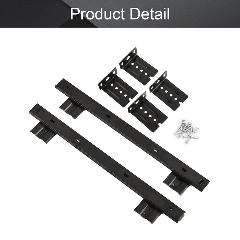 MroMax 14-Inch Cold Rolled Steel Drawer Slides, 2 Fold Ball Bearing Slide Track Rail 2 Sections Steel Heavy Runners Ball 27mm Wide 100lb Capacity Black 1 Pair