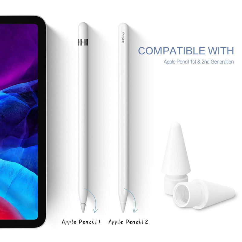 Tip Replacement for Apple Pencil: Compatible with Apple Pencil 1 st / Pencil 2 Gen iPad Pro iPencil Nibs and Tip Protector Cover -3 Packs Multi-color