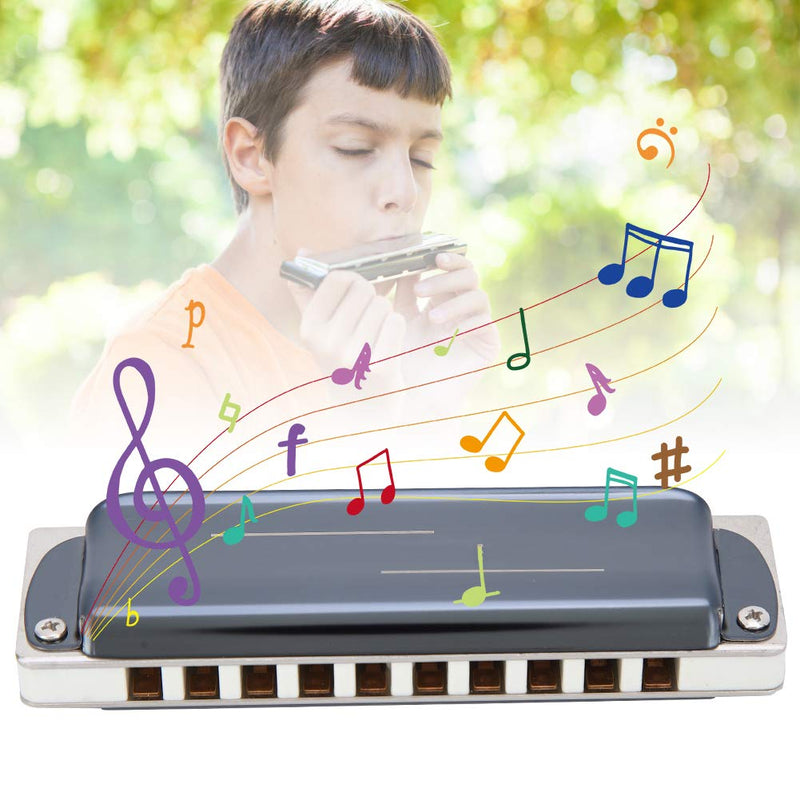 Ab Major Harmonica 10 Holes Mouth Organ for Beginners Professional Performance (White) White