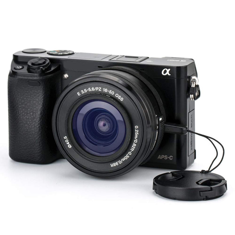 40.5mm Front Lens Cap Cover with Cap Keeper for Sony ZV-E10 A6400 A6300 A6100 A6000 A6500 A5100 A5000 A7C with Sony E 16-50mm or FE 28-60mm Kit Lens and Other Camera Lenses with 40.5mm Filter Thread