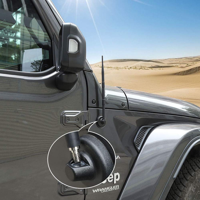 JeCar Antenna for 2007-2021 Jeep Wrangler JK JKU JL JLU Gladiator JT, 13" Flexible Car Radio Antenna For 2007-2019 Jeep Wrangler JK JL