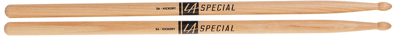 LA Specials 5A Hickory Drumsticks, Oval Wood Tip, Three Pairs Classic