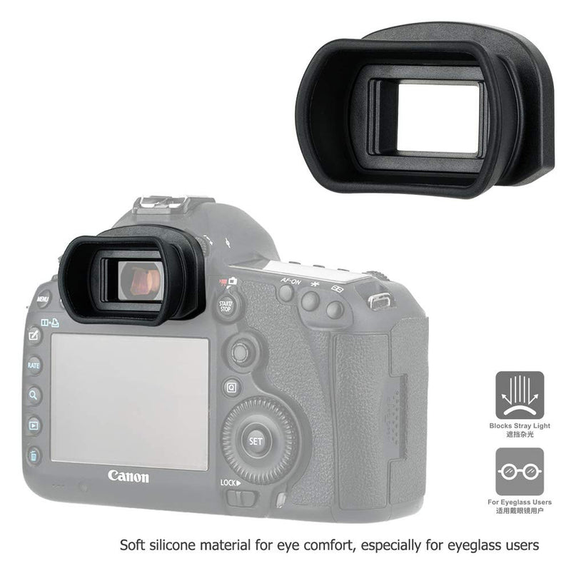 Soft Silicon Camera Viewfinder Eyecup Eyepiece Eyeshade for Canon EOS 5DM4 5DM3 5DS 5DSR 7DM2 7D, EOS 1D X Mark II, 1D X, 1Ds Mark III, 1D Mark IV, 1D Mark III Replaces Canon Eg Eye Cup Replace Canon EG Eyecup
