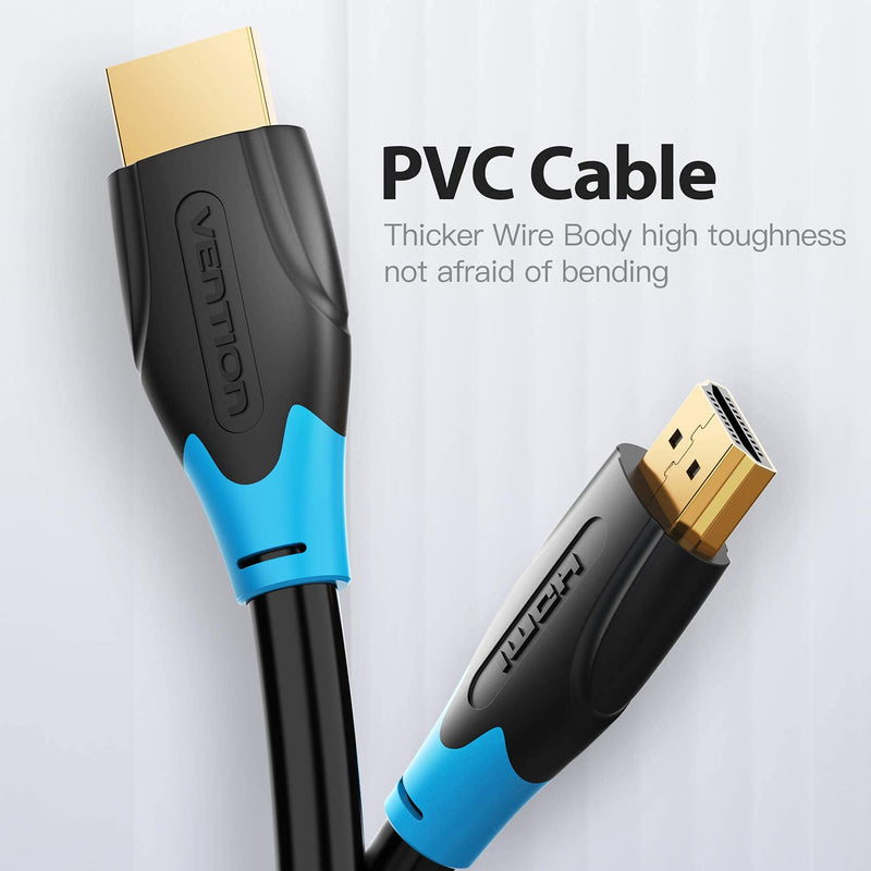 4K HDMI to HDMI Cable 10FT, VENTION 18Gbps High Speed HDMI 2.0 Cord, 4K@60Hz, Ultra HD, 2K, 1080P, 3D, ARC, Compatible for Monitor UHD TV PC PS5 PS4 10FT/3M PVC