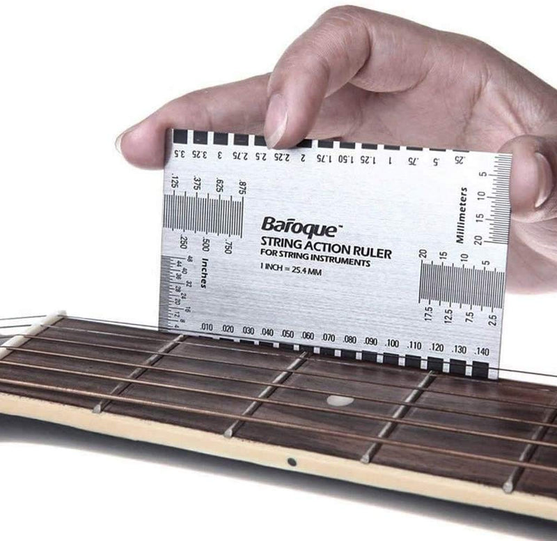 Guitar Ruler String Action Ruler Gauge Tool for Electric Bass Acoustic Guitar Mandolin Banjo (Ruler) …