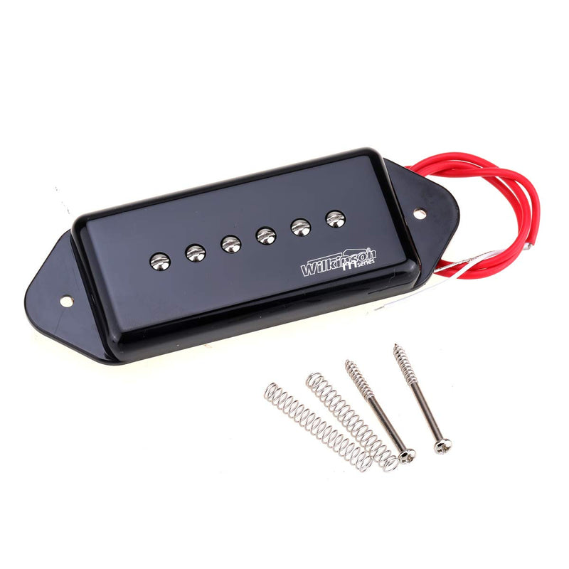 Wilkinson Low Gauss Iconic Sound Ceramic P90 Dogear Style Single Coil Pickups Set for SG/LP Electric Guitar, Black